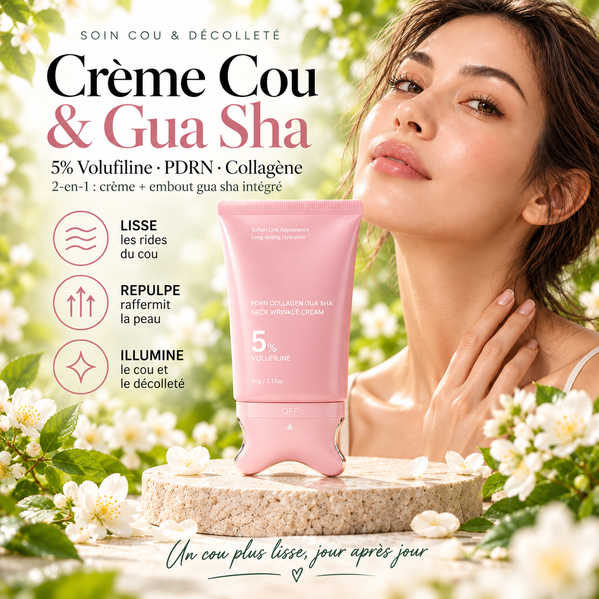 Crème Cou & Décolleté PDRN Gua Sha